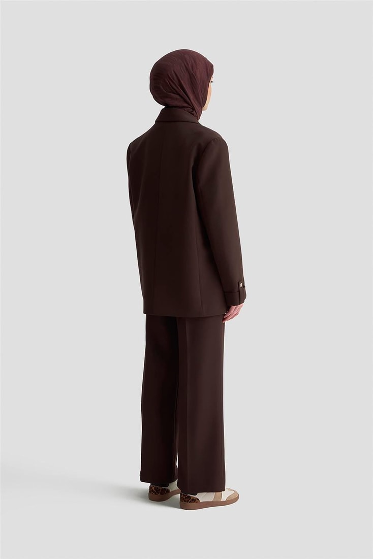 Armine Yüksek Bel Pantolon 25KM1024 Acı Kahve