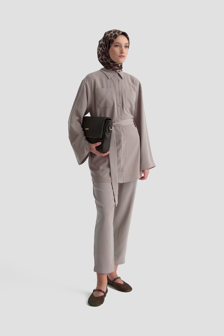 Armine Kemerli Lyocell Takım 25KD1104 Vizon 