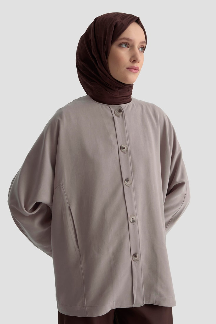 Armine Yarasa Kol Ceket 25KD1107 Vizon