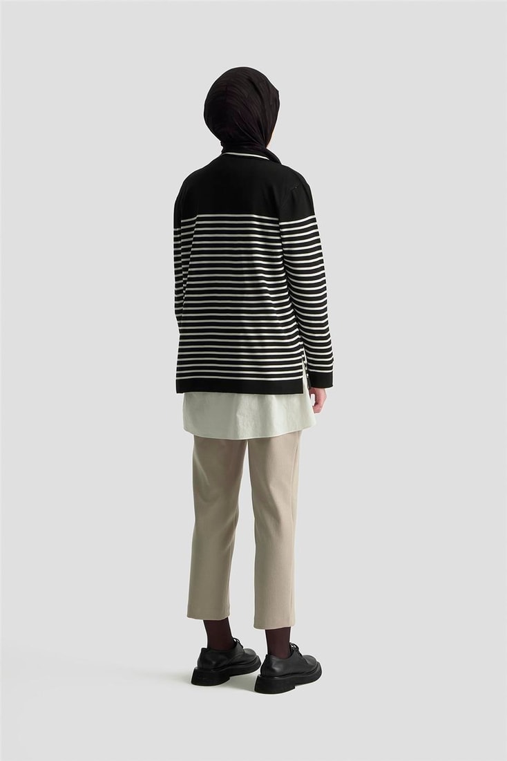 Armine Beli Lastikli Klasik Pantolon 25KD1113 Bej