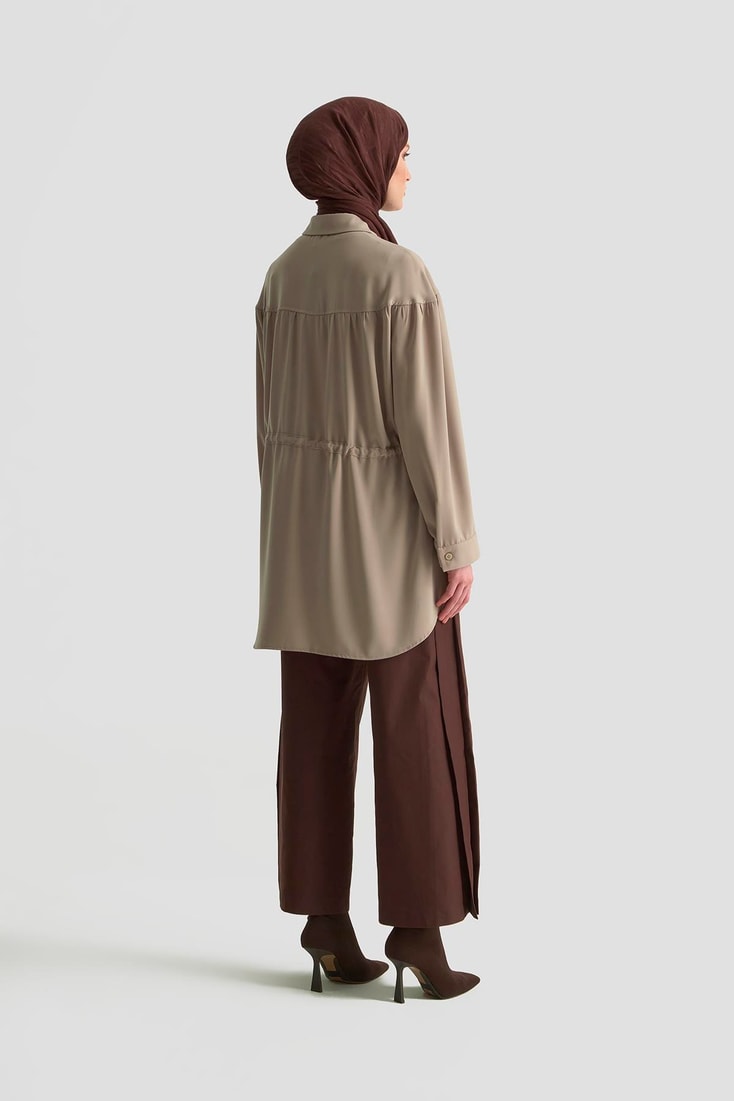 Armine Oversize Gömlek 25KD1114 Bej