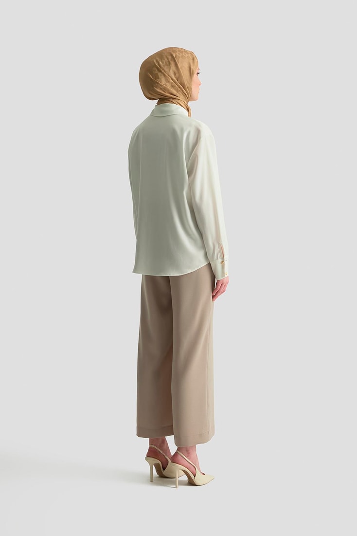 Armine Saten Gömlek 25KD1120 Ekru