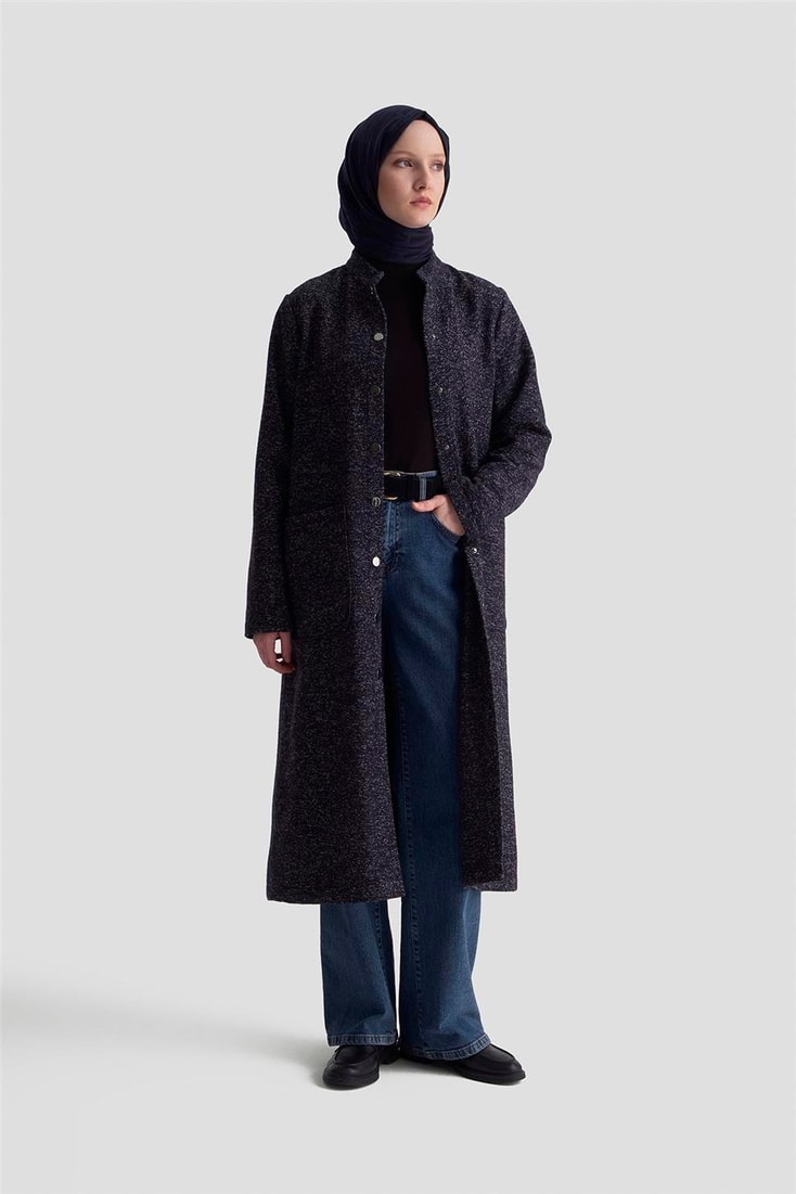 Armine Melanjlı Örme Kap 25KD1123 Lacivert