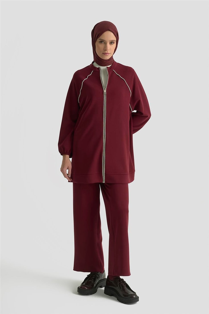 Armine Biyeli Örme Takım 25KD1176 Bordo 