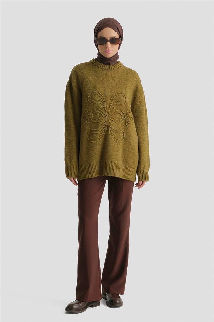 Armine Flare Pantolon 25KD1303 Kahverengi