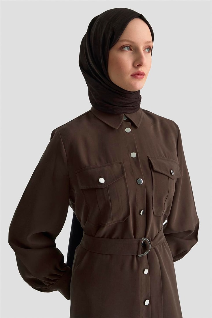 Armine Cepli Tunik Takım 25KD1306 Acı Kahve