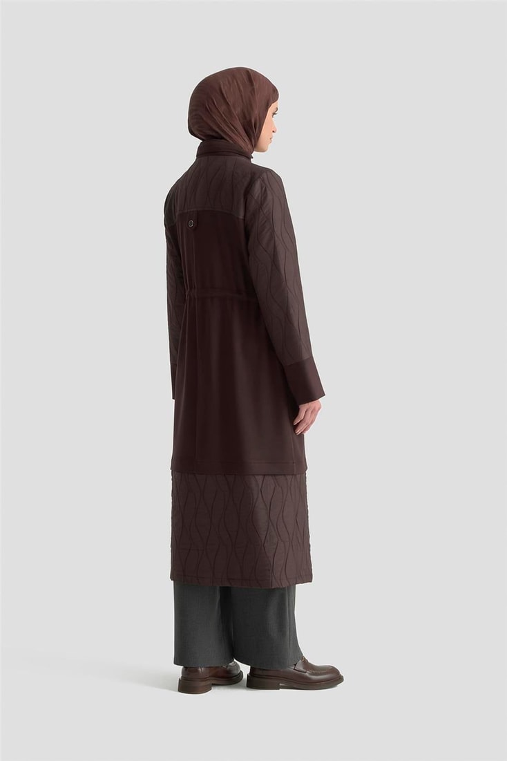 Armine Kapitone Mixli Örme Giyçık 25KD1602 Acı Kahve