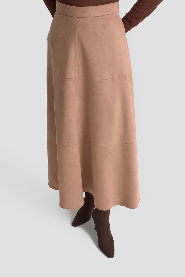 Armine Ceketli Süet Takım 25KD1703 Taba