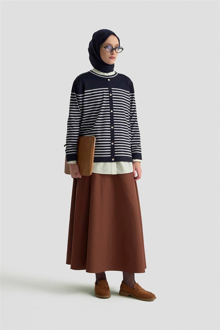 Armine Godeli Ve Cepli Etek 25K1913 Kahverengi