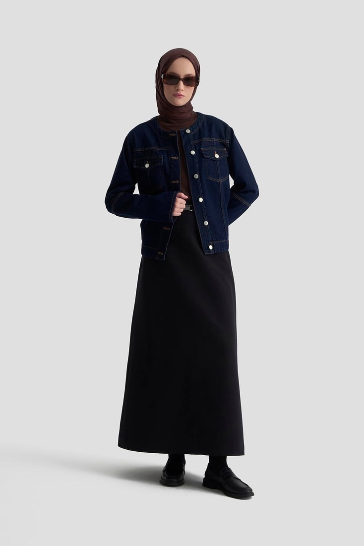 Armine Kemer Detaylı Etek 25K1915 Siyah