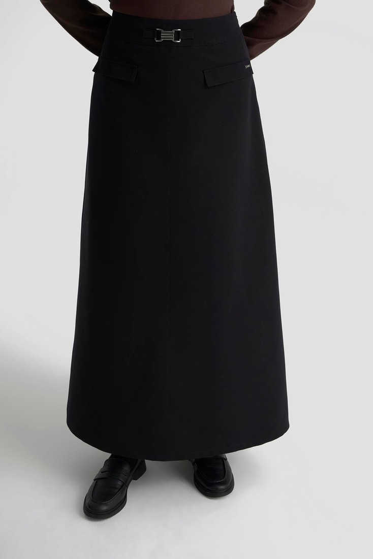 Armine Kemer Detaylı Etek 25K1915 Siyah