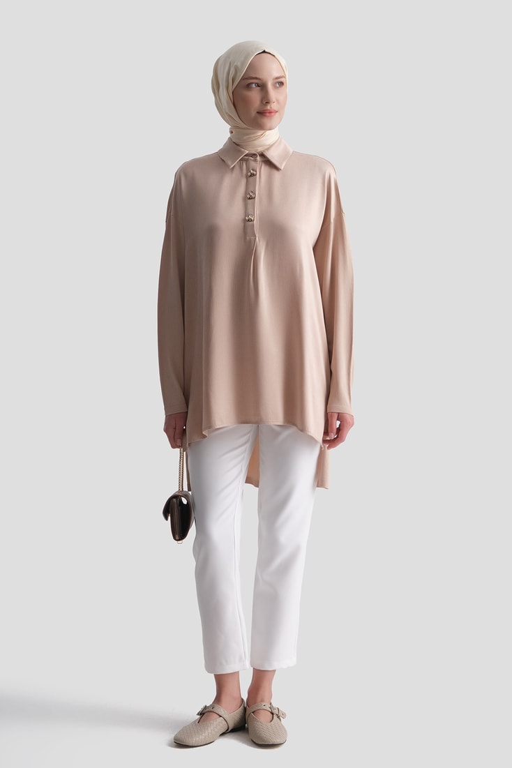 Kupra Mixli Triko Tunik 25K2006 Bej
