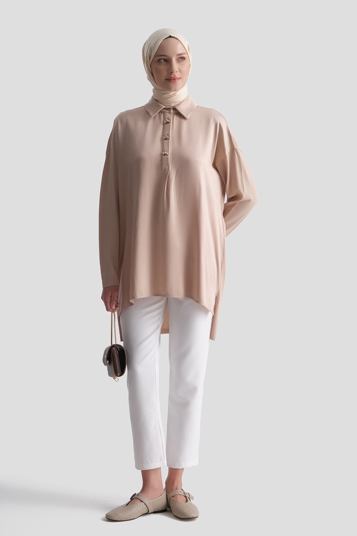 Kupra Mixli Triko Tunik 25K2006 Bej