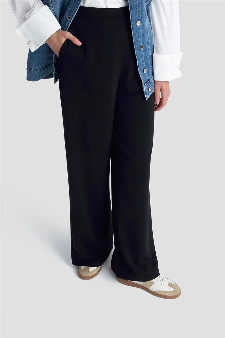 Armine Pileli Pantolon 25K2900 Siyah