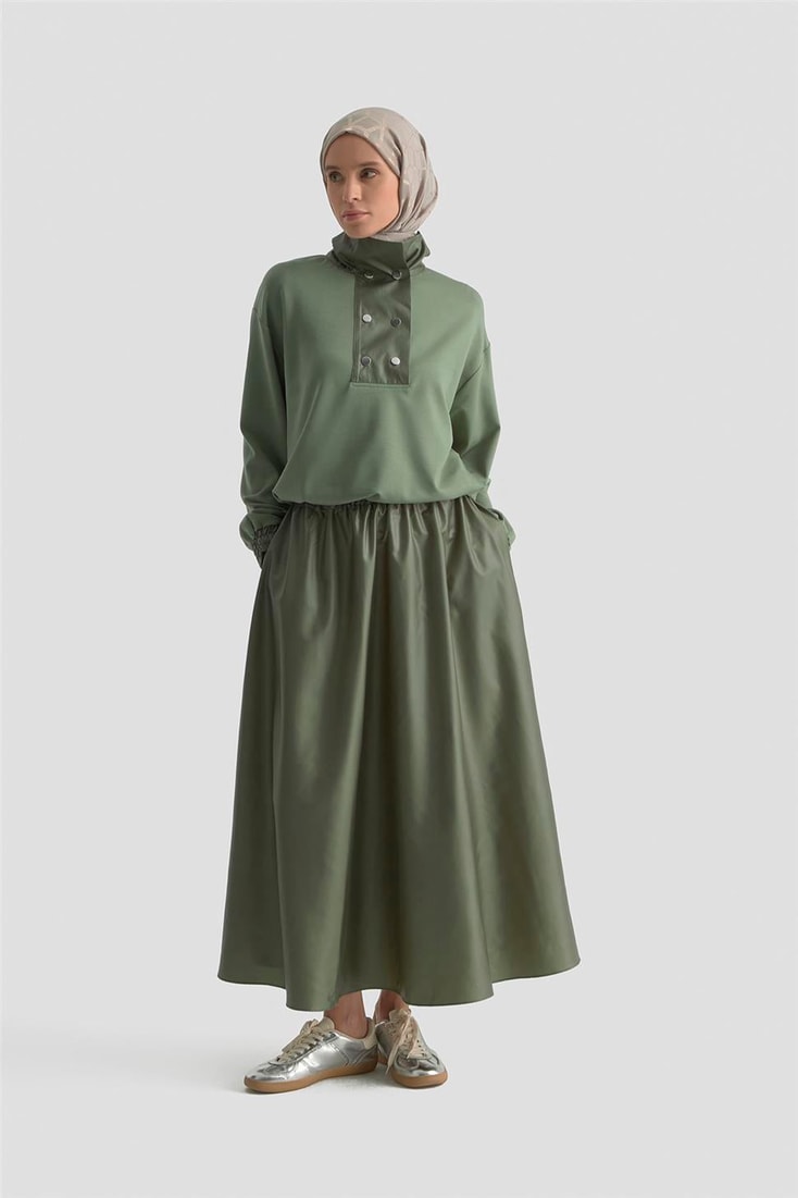 Armine Çıtçıt Detaylı Örme Takım 25KD4007 Haki