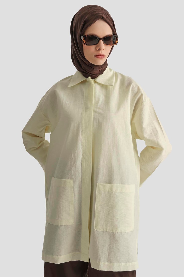 Armine Pamuk Karışımlı Kap 25KD4008 Açık Sarı