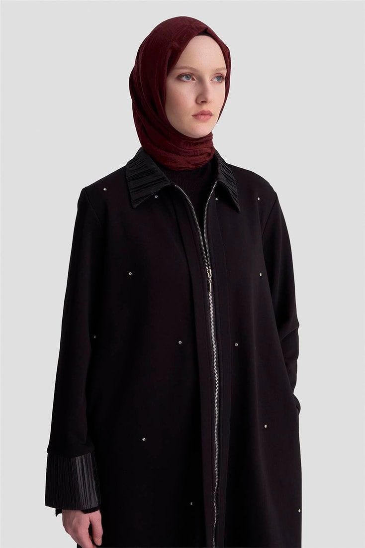 Armine Taşlı Örme Kap 25KD4030 Siyah