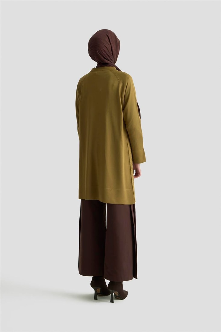 Armine Trend Triko Tunik 25KTD4114 Yağ Yeşili