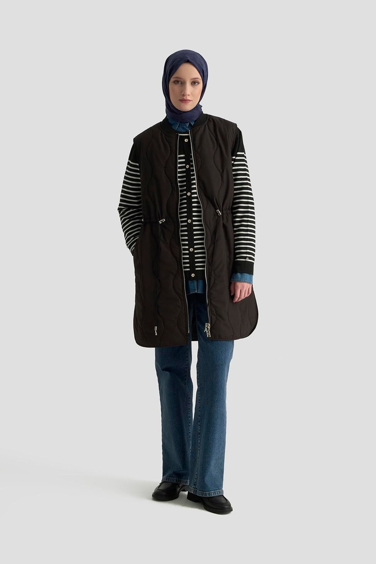 Armine Kapitone Yelek 25K4807 Siyah