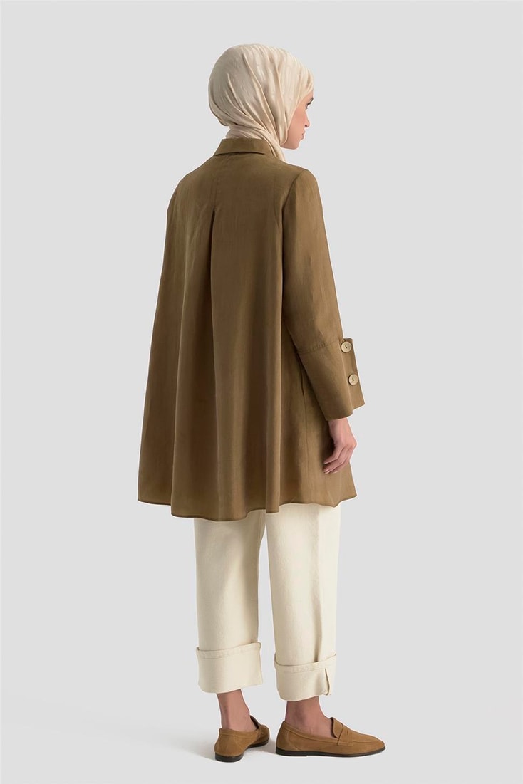 Armine Tunik 25K4954 Yağ Yeşili