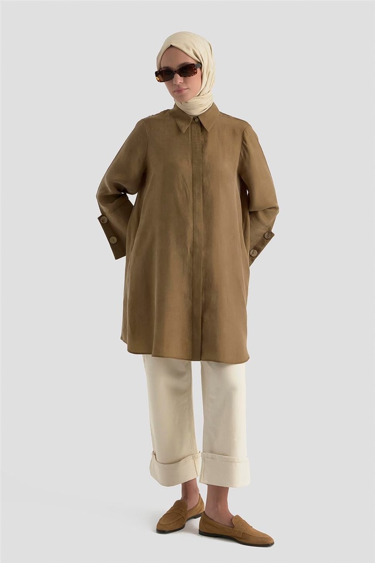 Armine Tunik 25K4954 Yağ Yeşili