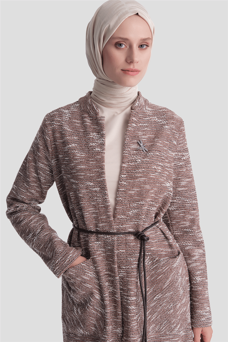 Armine Hırka 25K5005-1 Kahverengi 