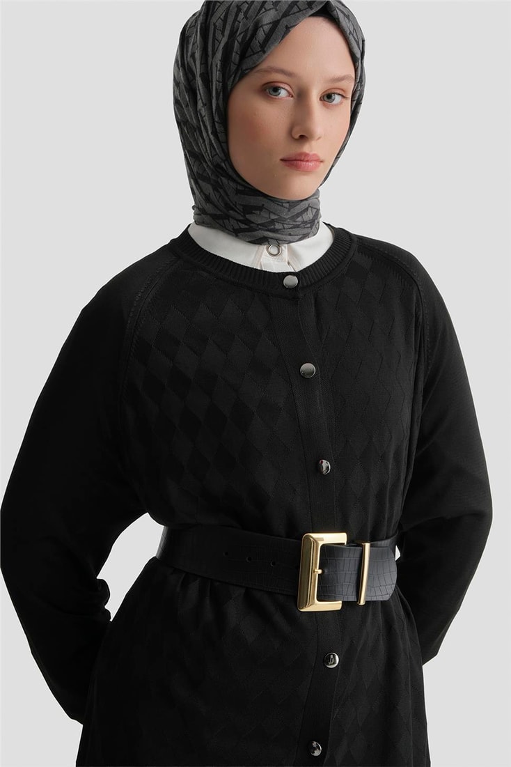 Triko Hırka 25KD5096 Siyah 
