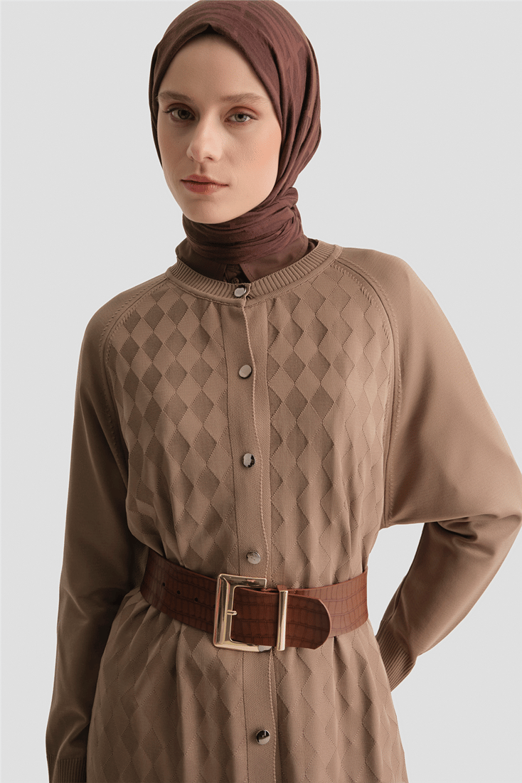 Triko Hırka 25KD5096 Vizon 