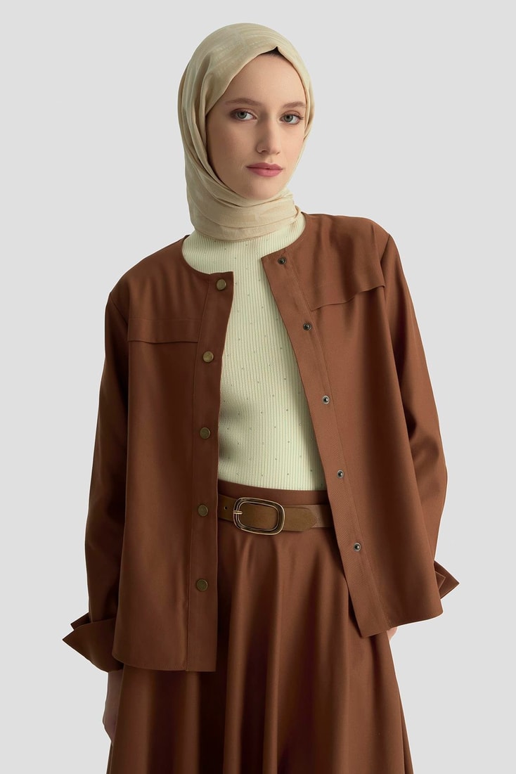 Armine Ceket 25K5124 Kahverengi