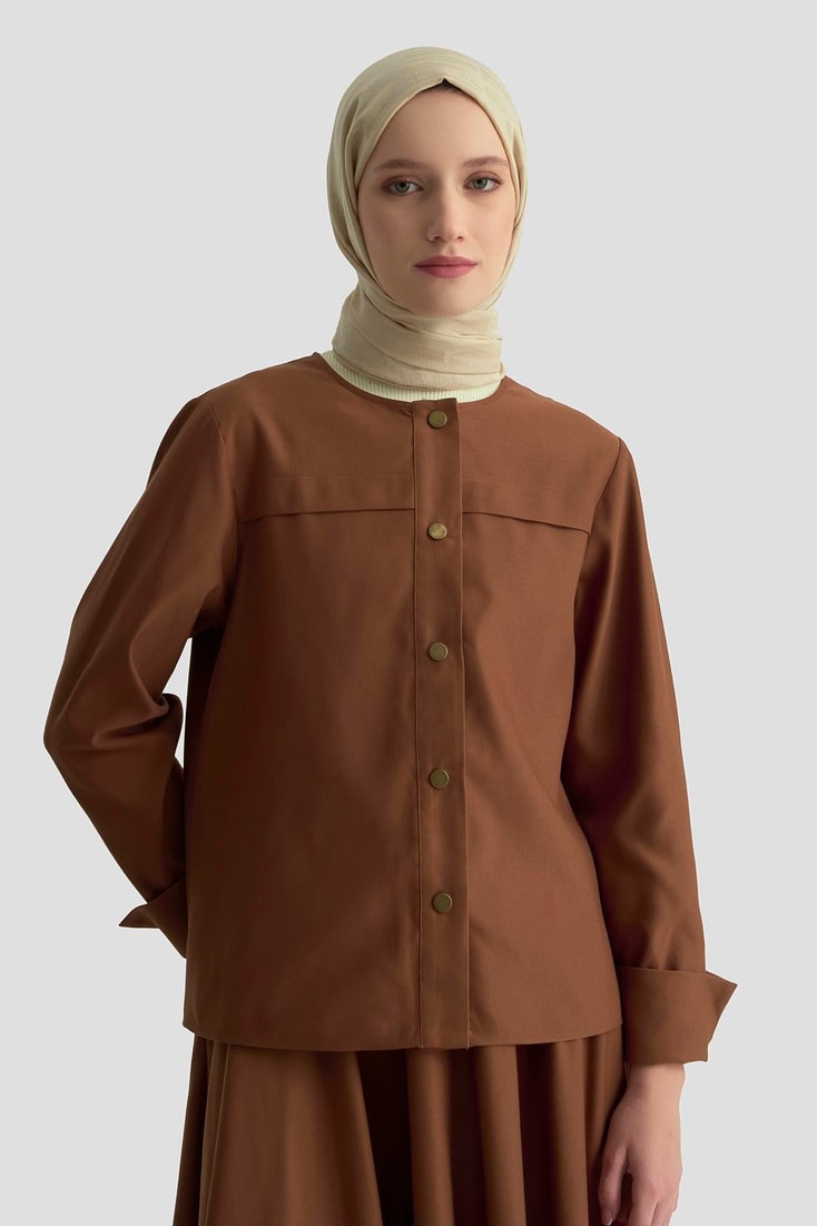 Armine Ceket 25K5124 Kahverengi