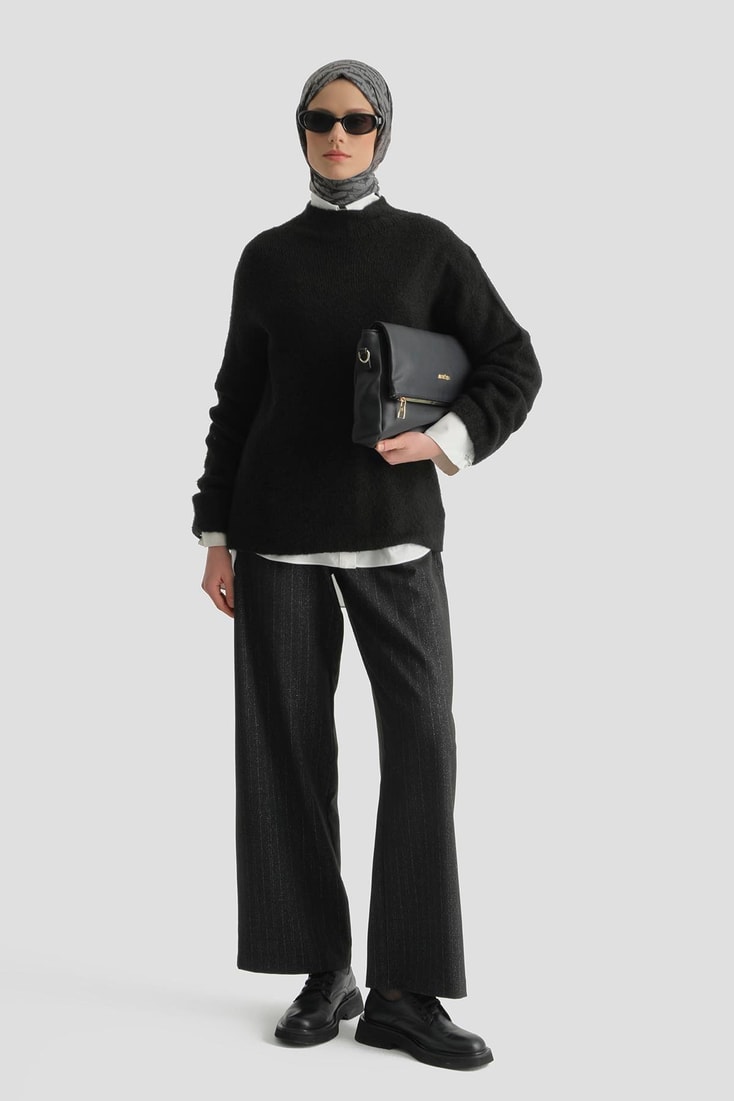 Armine Düz Triko 25KD6001 Siyah