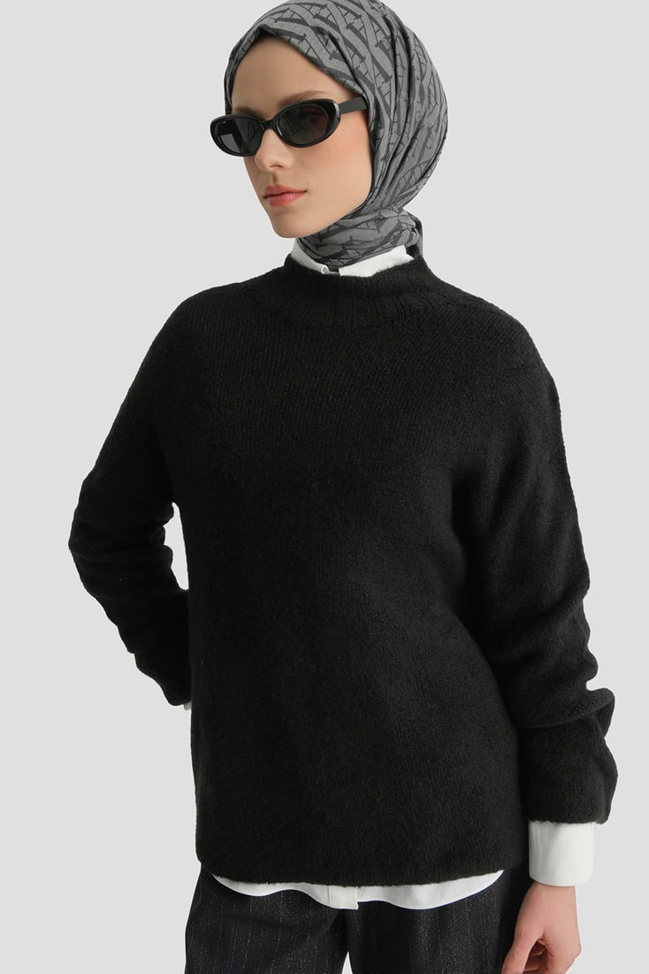 Armine Düz Triko 25KD6001 Siyah