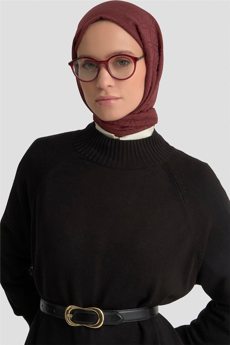 Armine Düğmeli Basic Oversize Kazak 25KD6016 Siyah