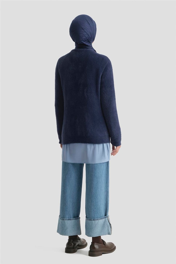 Armine Dokulu Basic Kazak 25KD6025 Lacivert