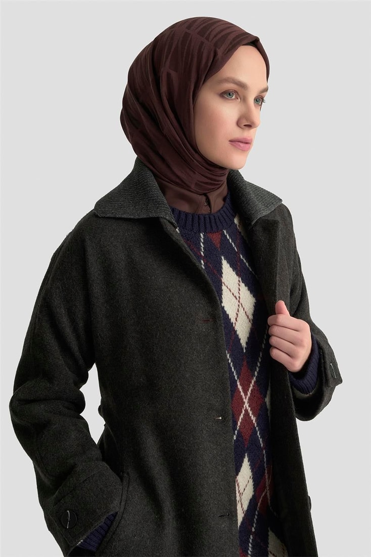 Armine Seyyar Ribana Yakalı Kaban 25K7606 Antrasit