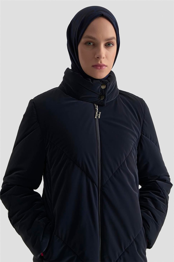 Armine Kapitone Mont 25K7928 Lacivert