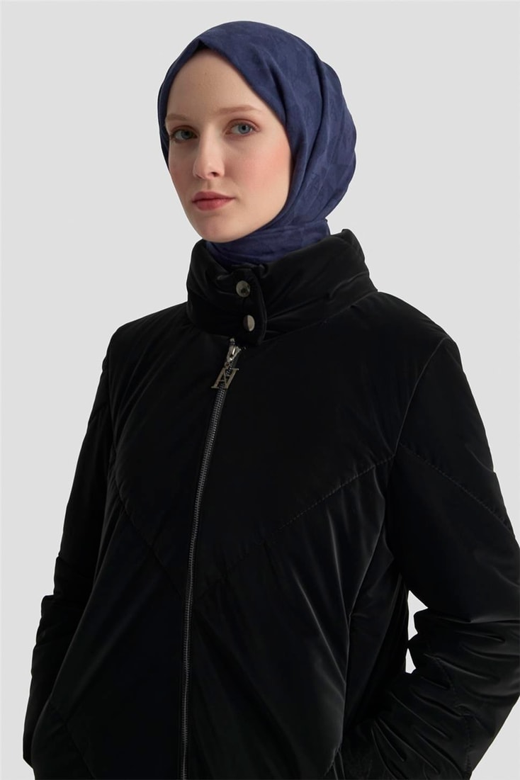 Armine Kapitone Mont 25K7928 Siyah