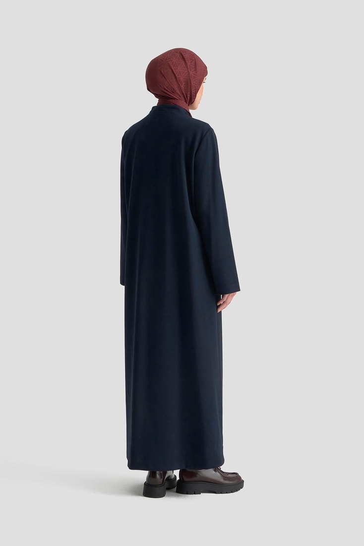 Armine Aksesuar Yakalı Örme Ferace 25K8404 Lacivert