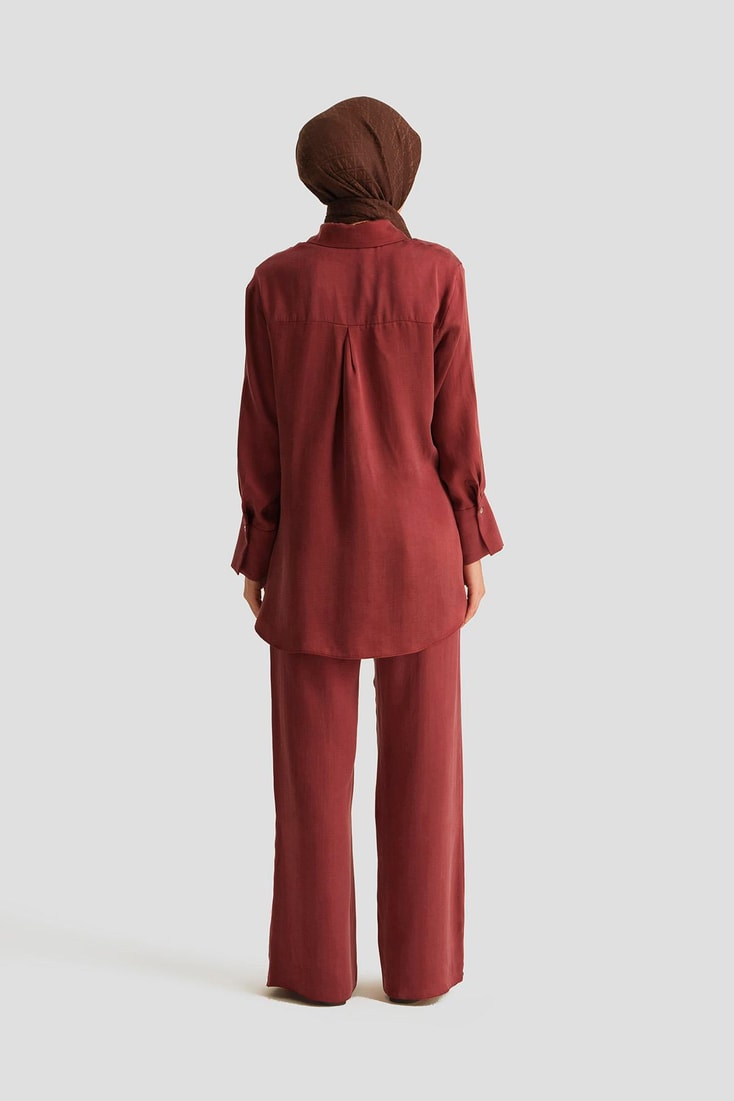 Armine Cupra Palazzo Pantolon 25YD4245-2 BORDO