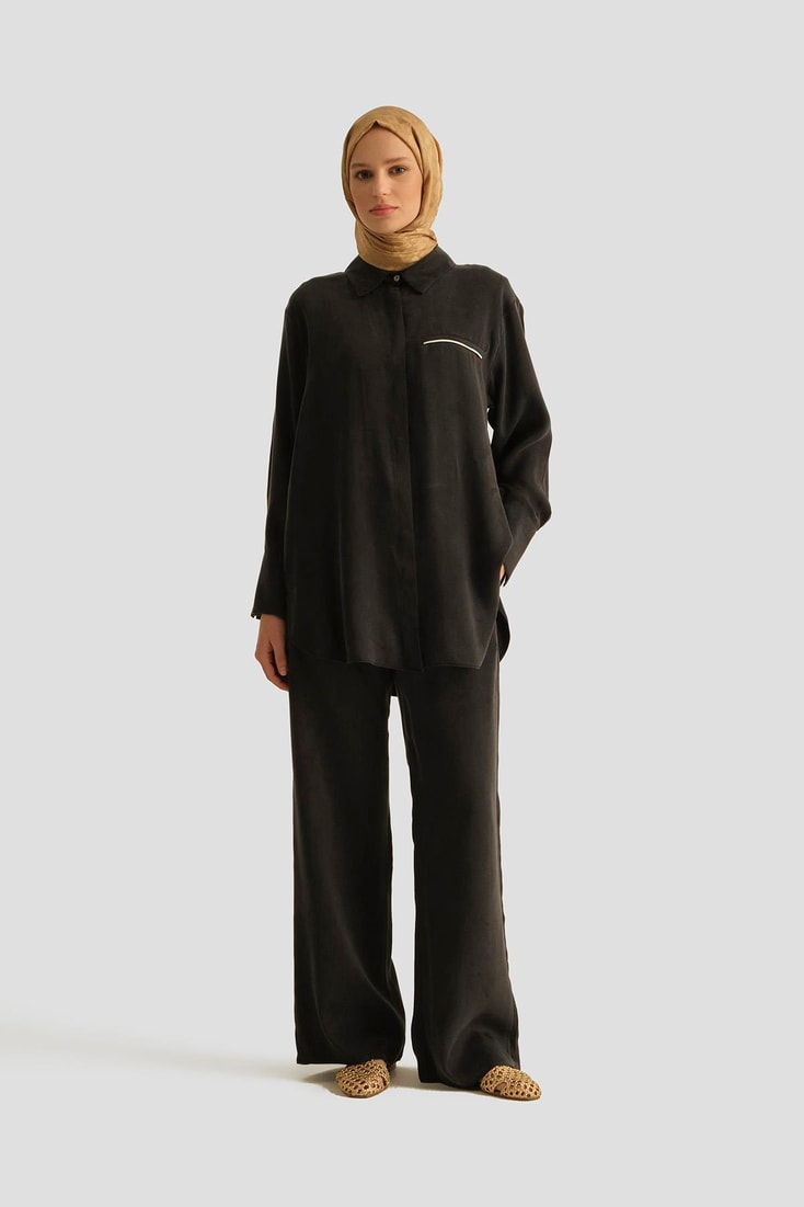 Armine Cupra Palazzo Pantolon 25YD4245-2 Siyah