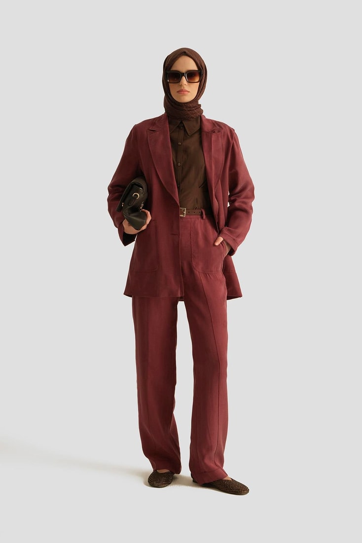26Y4246-2 Armine Pantolon BORDO
