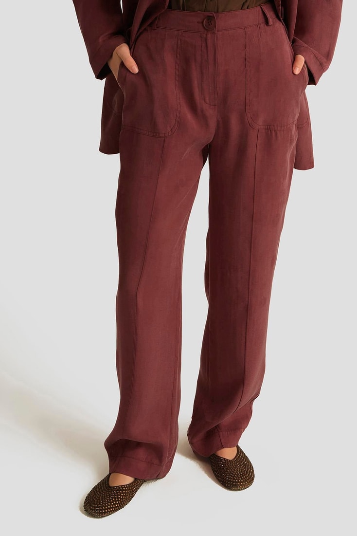 26Y4246-2 Armine Pantolon BORDO