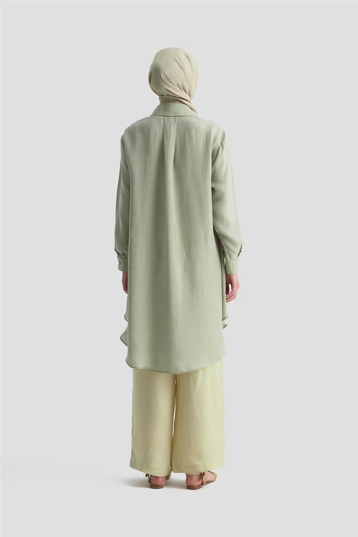26Y4624 Armine Tunik Puslu Yeşil