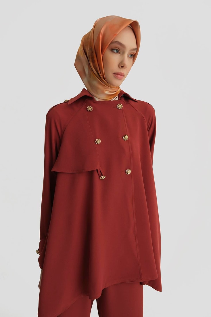 Armine Ceketli Takım 25Y6004 Koyu Kırmızı