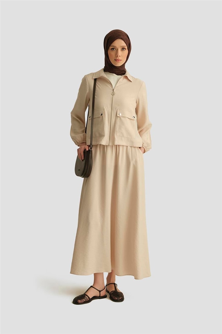 Armine Ceketli Tencel Takım 25YT622 Taş