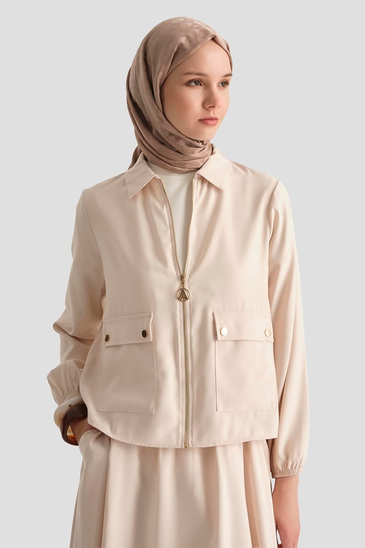 Armine Ceketli Tencel Takım 25YT622 Taş