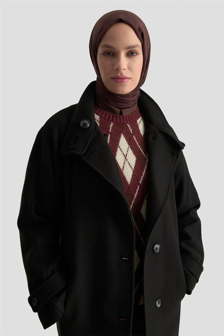 Armine Dokulu Kaban 25K7005 Siyah