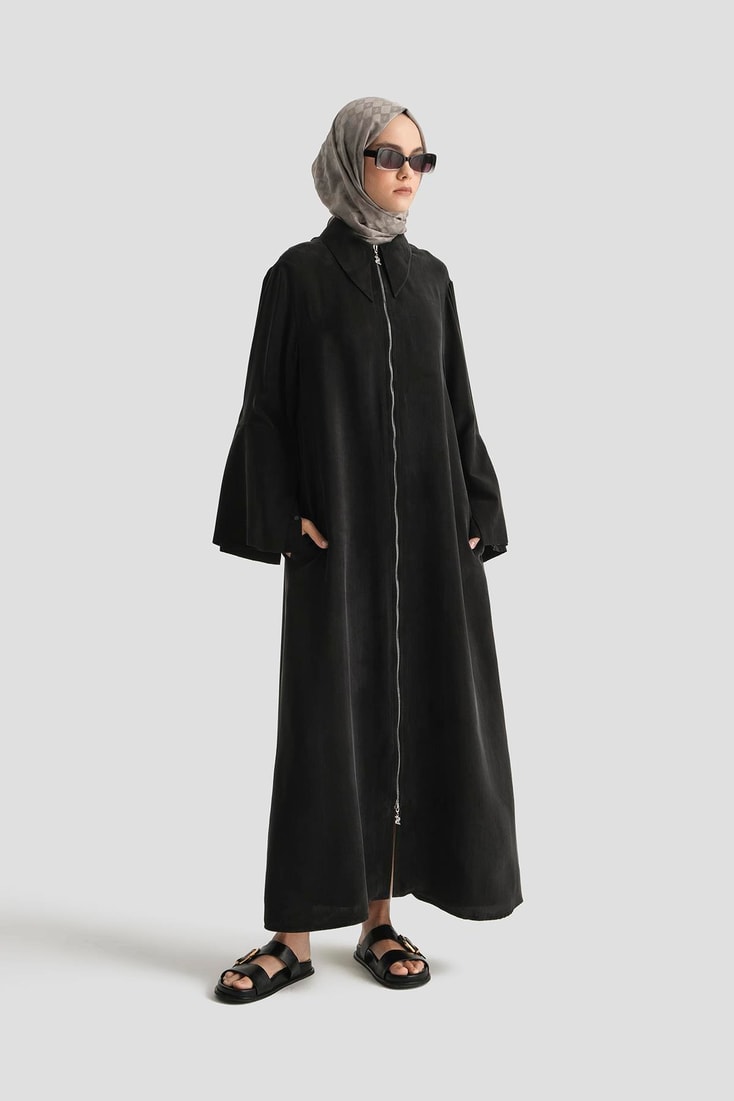 Armine Çift Manşetli Cupra Ferace 25Y8306 Siyah