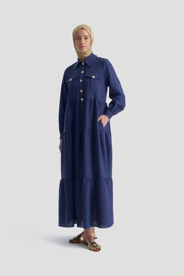 26Y9012 Armine Elbise Lacivert