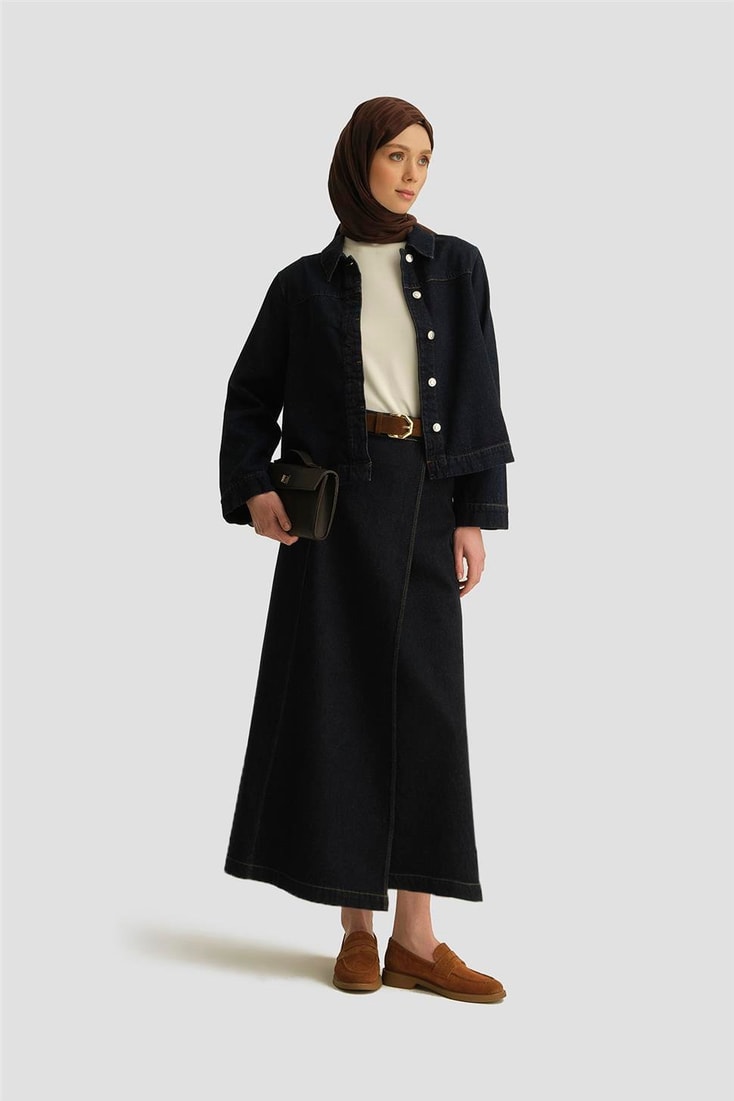 Armine Denim Gömlek Ceket 25YD9113 Koyu Lacivert